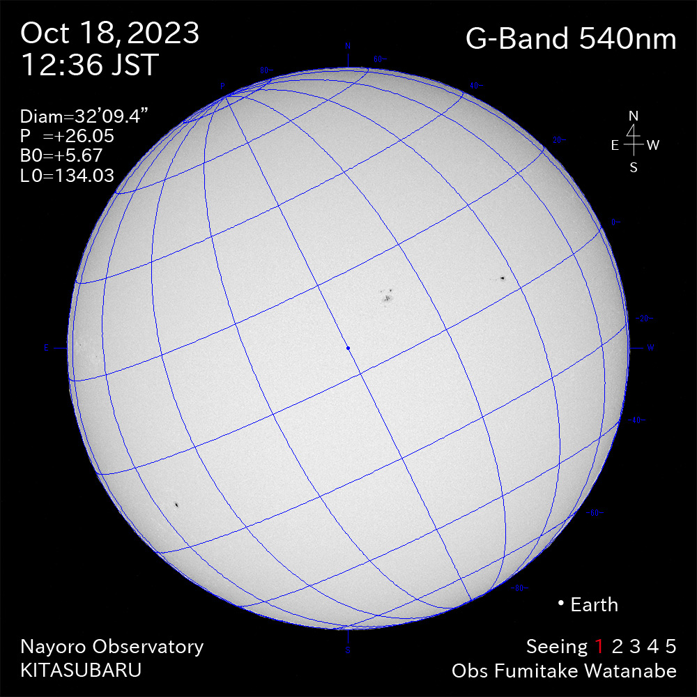 2022年10月18日 540nm波長の太陽