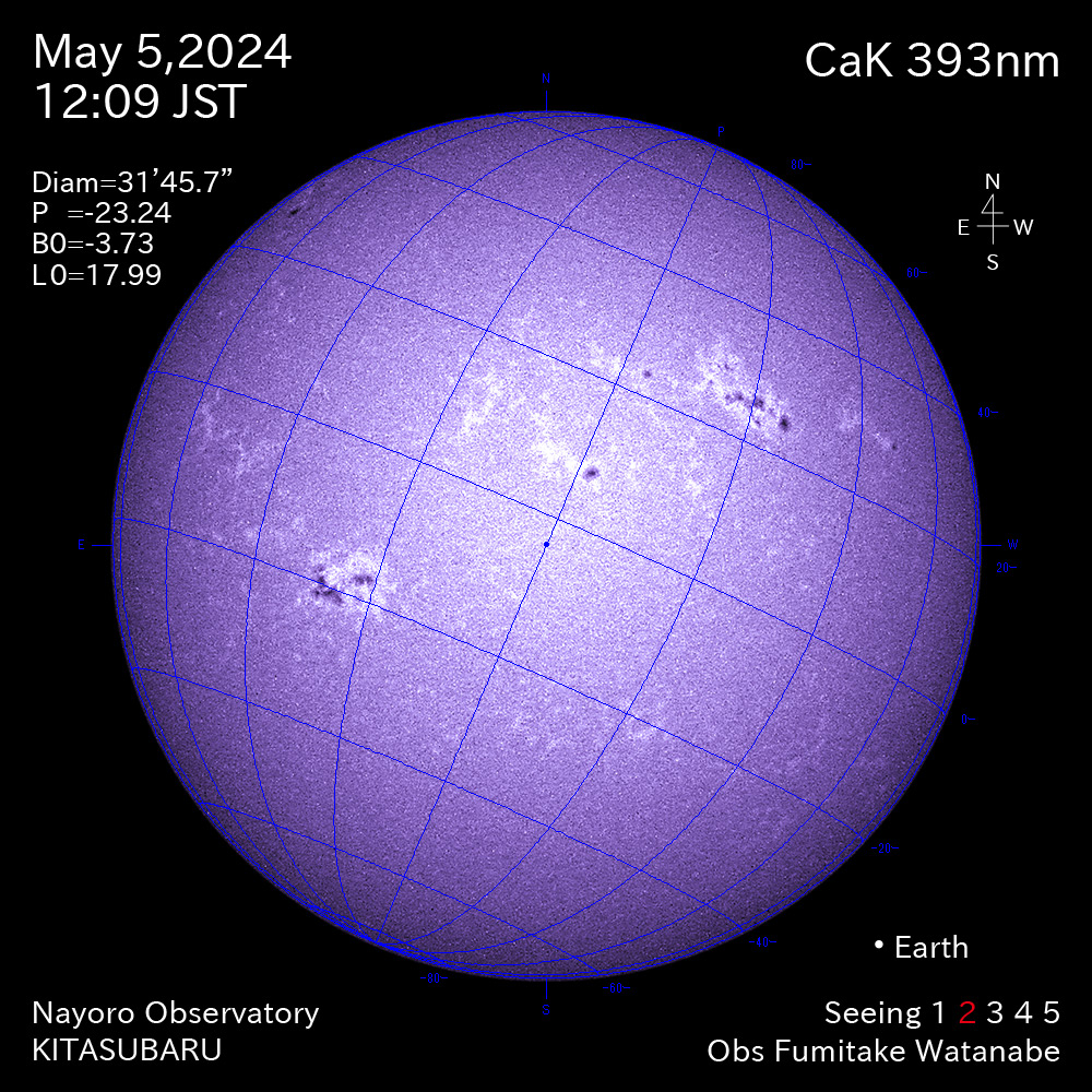 2024年5月5日 CaK波長の太陽