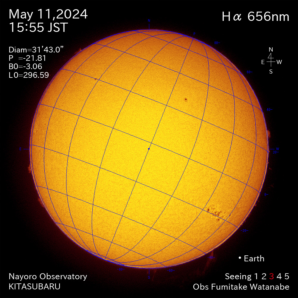 2024年5月11日 Ha波長の太陽