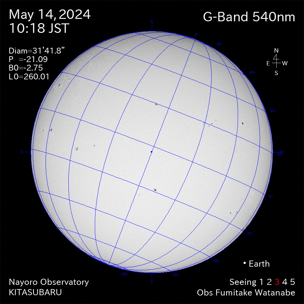 2024年5月14日 540nm波長の太陽