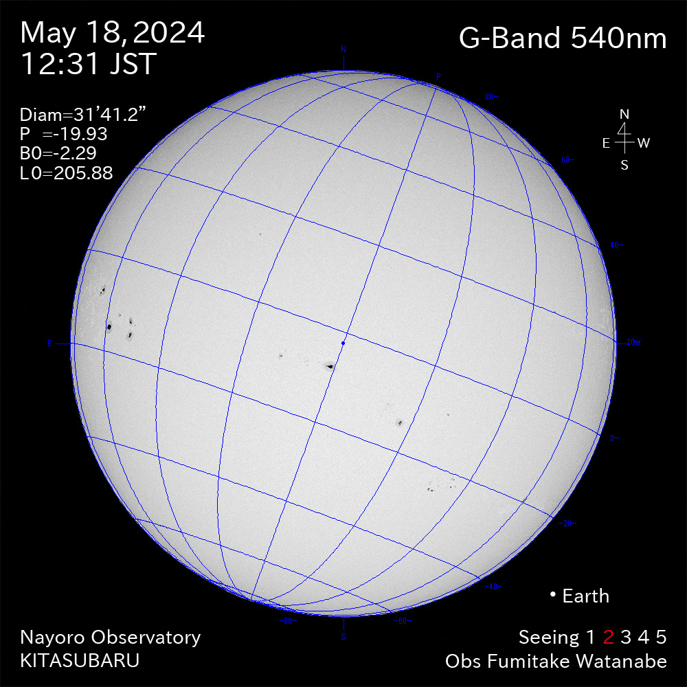 2024年5月18日 540nm波長の太陽
