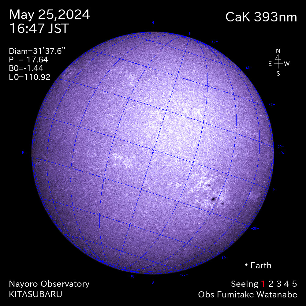 2024年5月25日 CaK波長の太陽