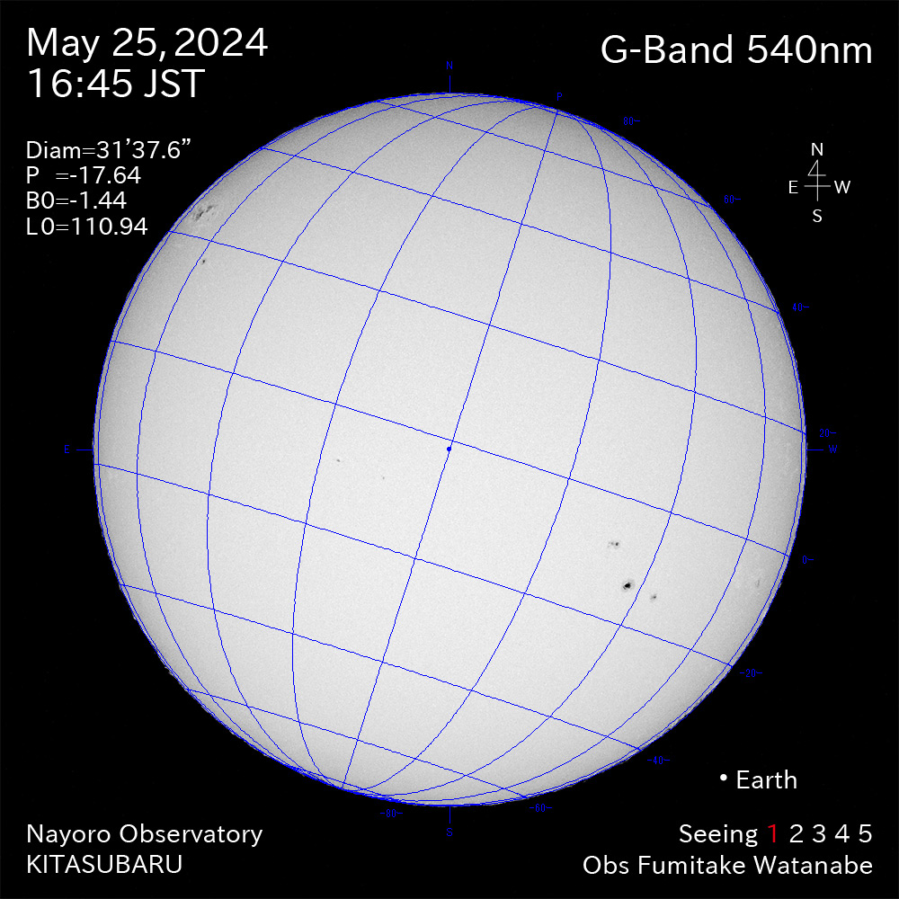 2024年5月25日 540nm波長の太陽