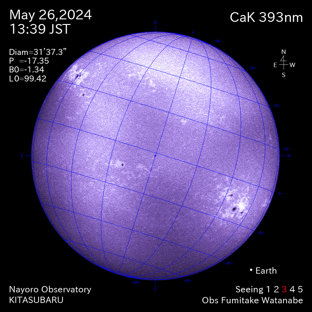 2024年5月26日 CaK波長の太陽