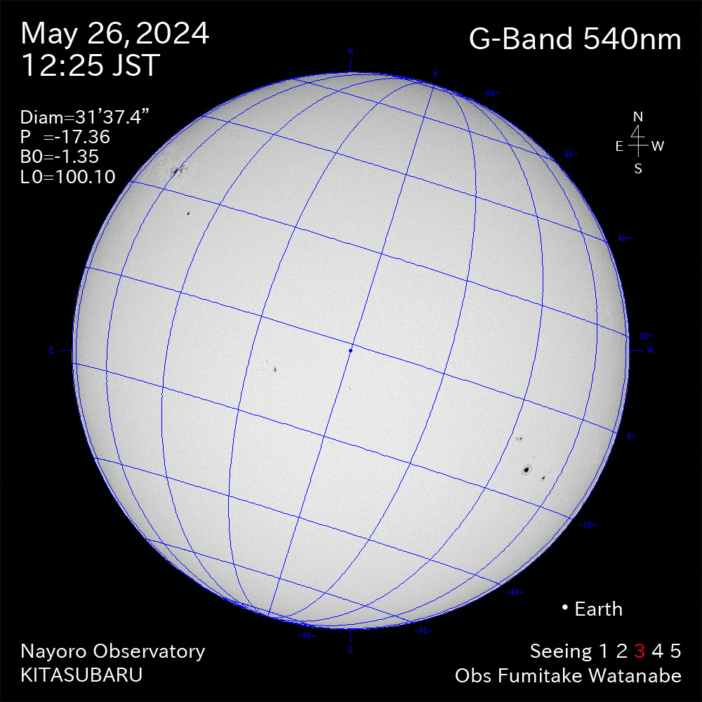 2024年5月26日 540nm波長の太陽