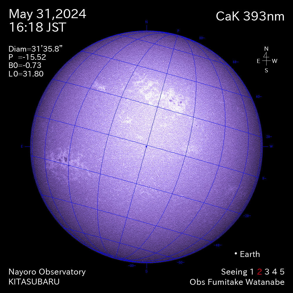 2024年5月31日 CaK波長の太陽
