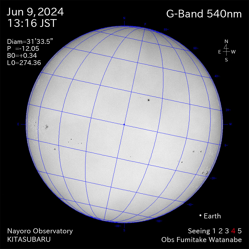 2024年6月9日 540nm波長の太陽