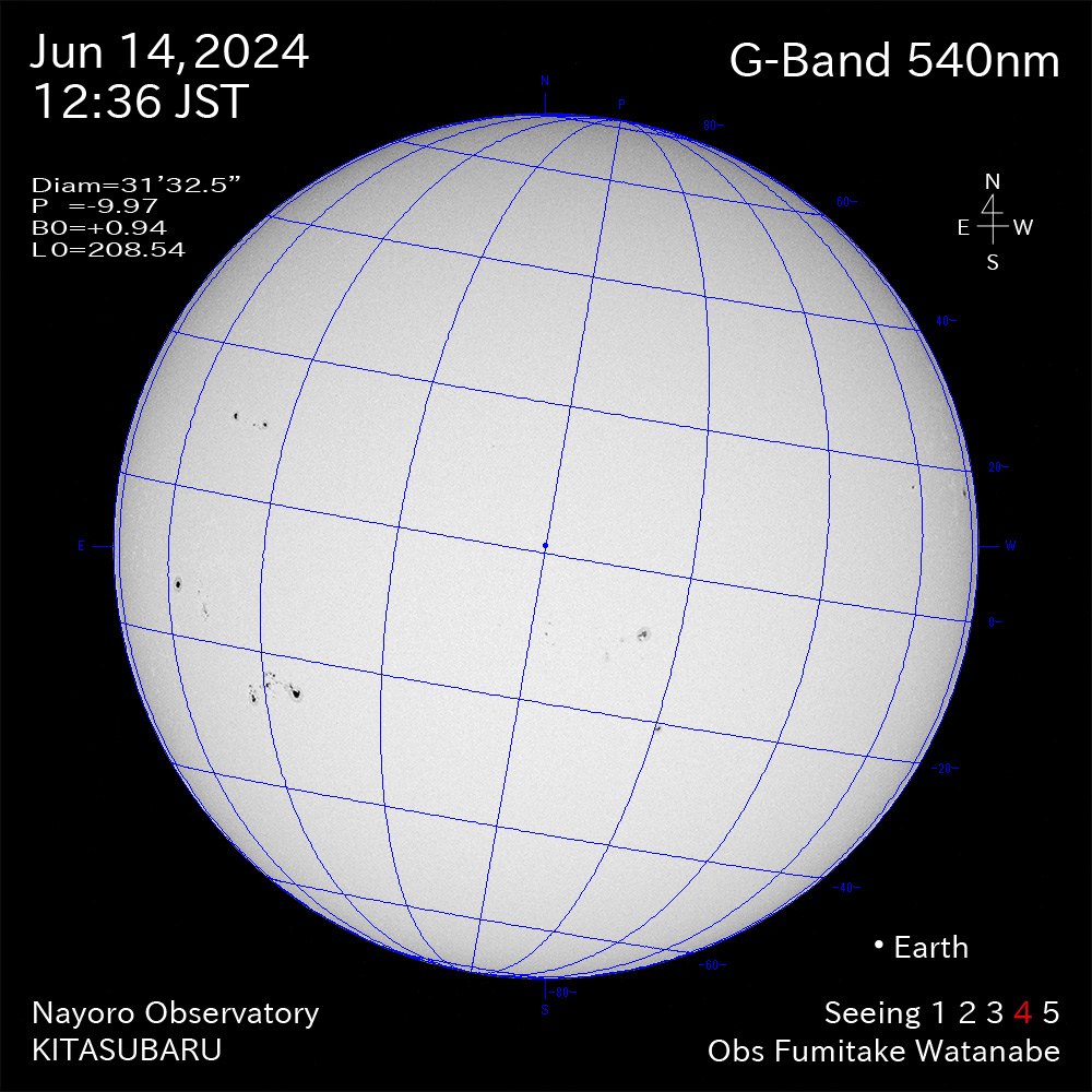 2024年6月14日 540nm波長の太陽