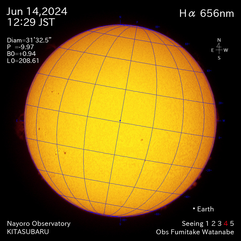 2024年6月14日 Ha波長の太陽