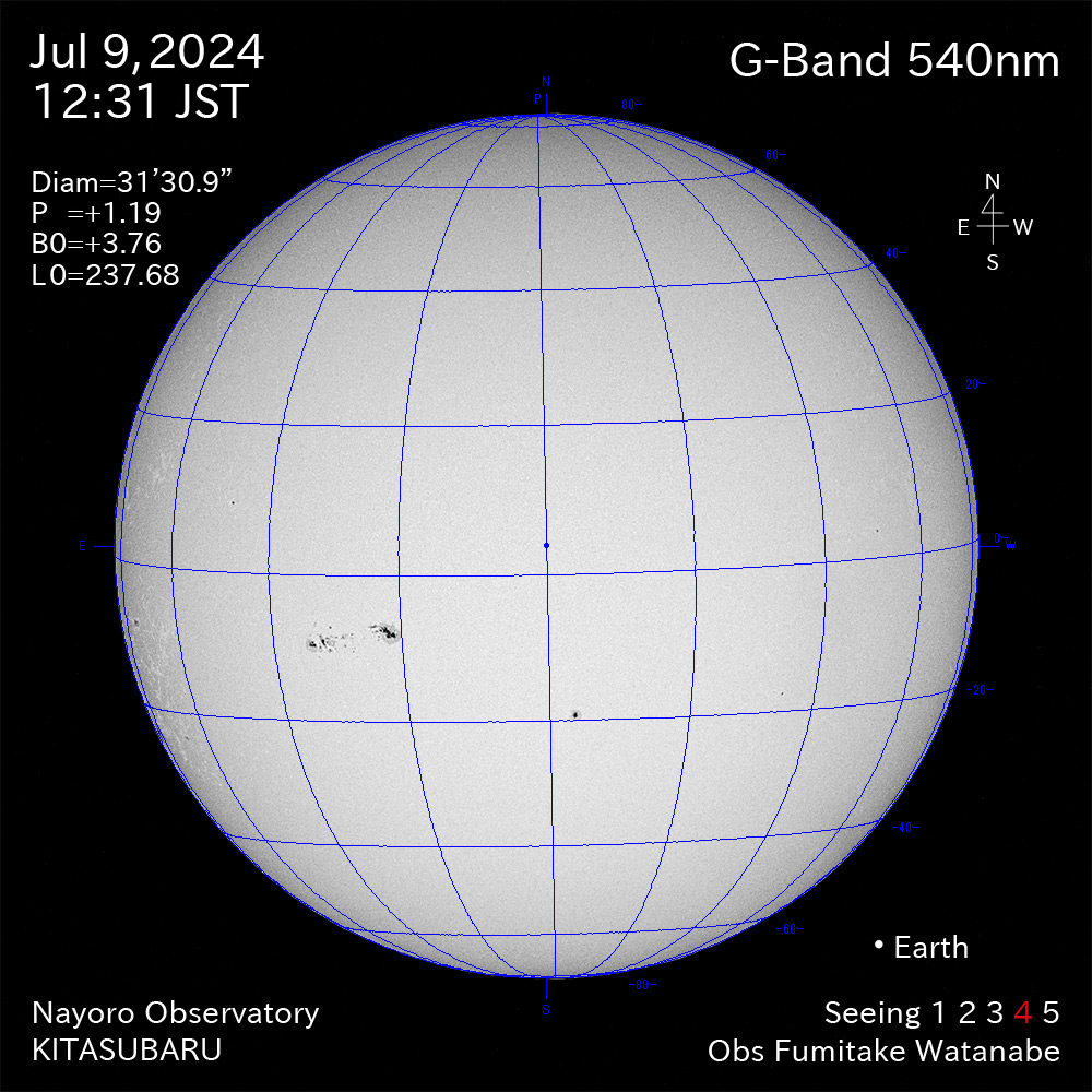 2024年7月9日 540nm波長の太陽
