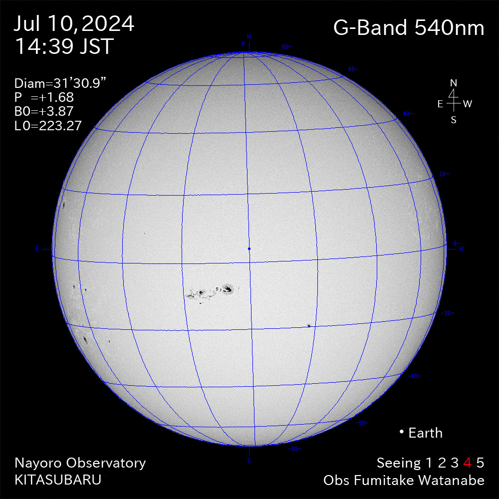 2024年7月10日 540nm波長の太陽