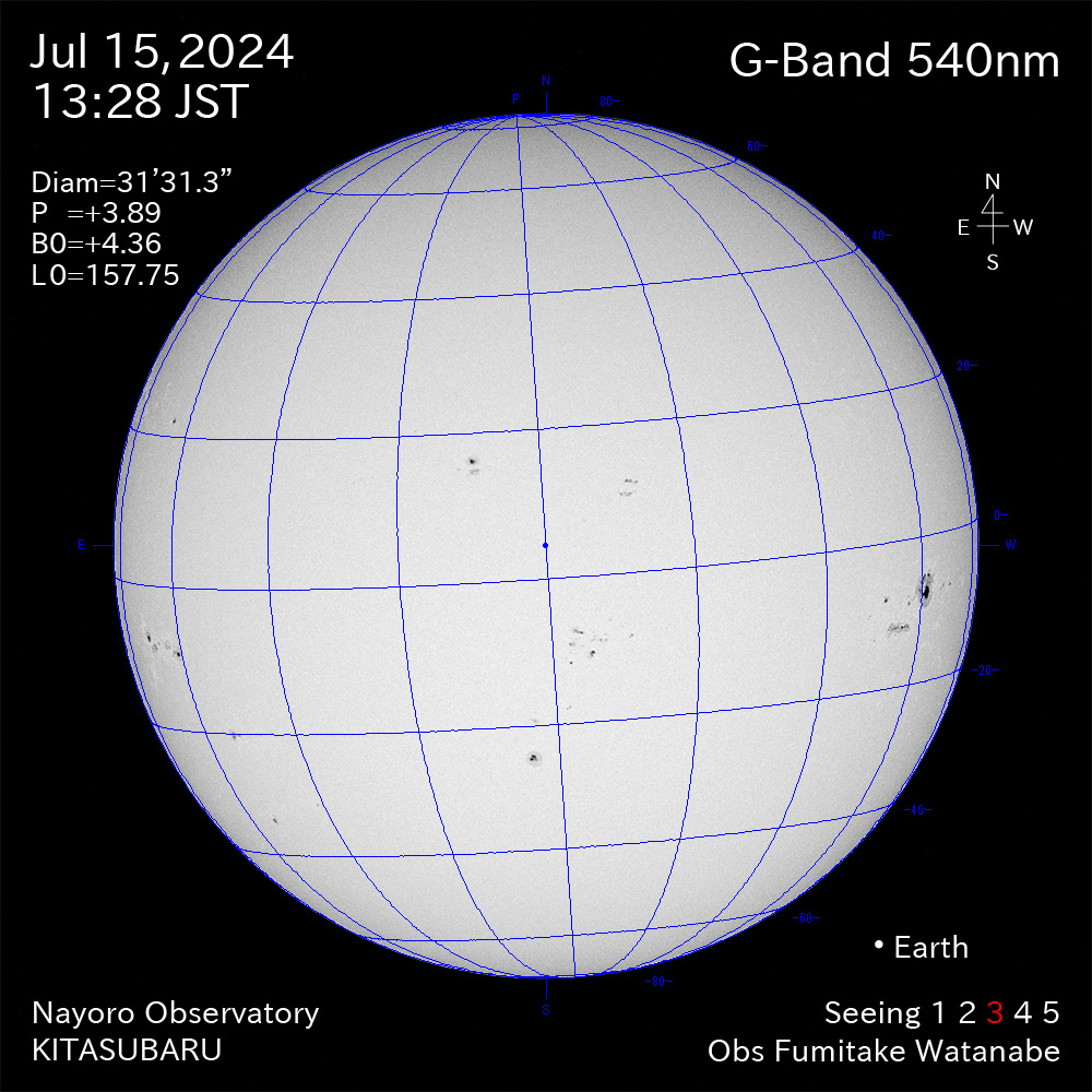 2024年7月15日 540nm波長の太陽
