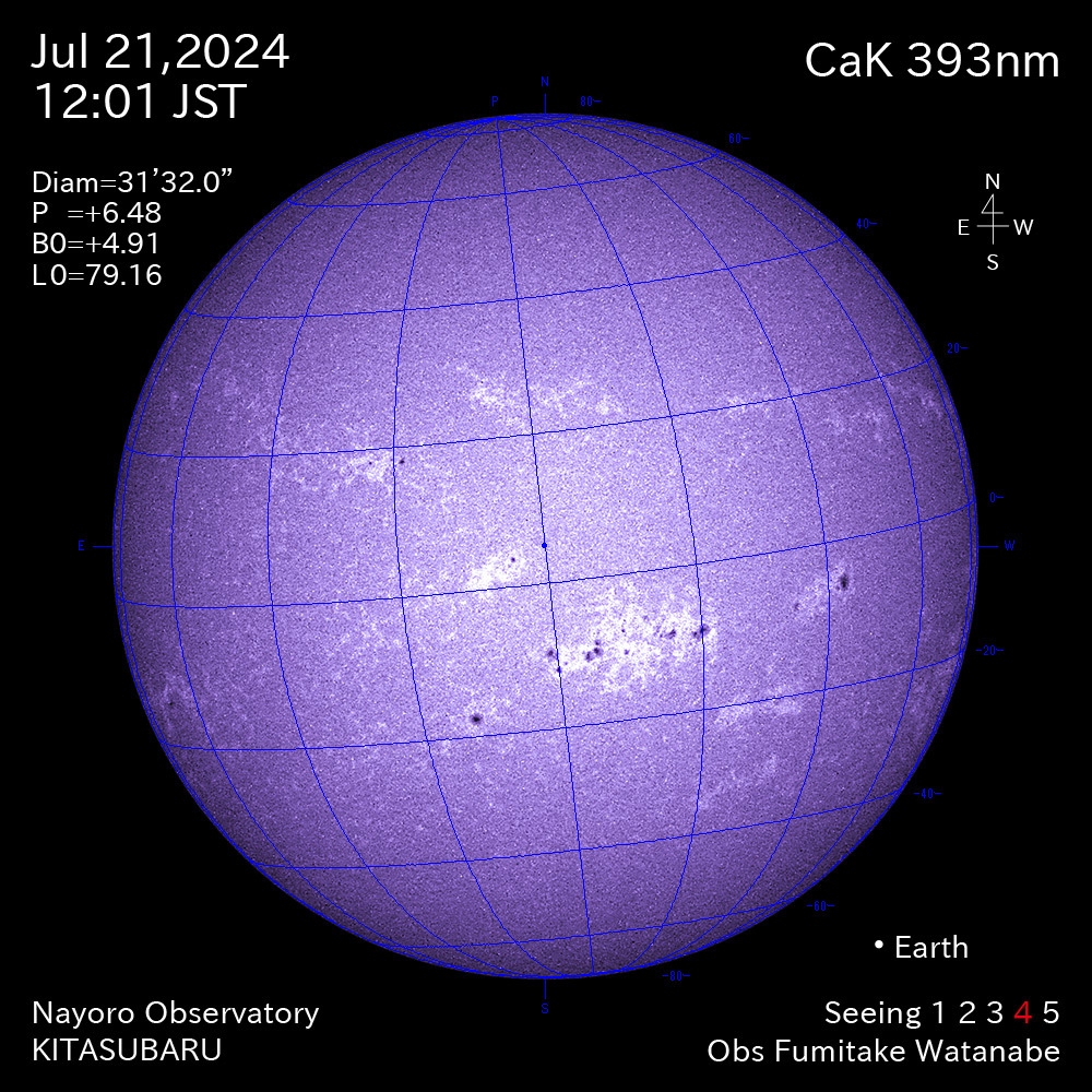 2024年7月21日 CaK波長の太陽