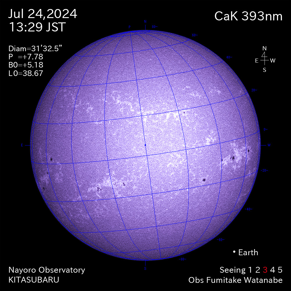 2024年7月24日 CaK波長の太陽