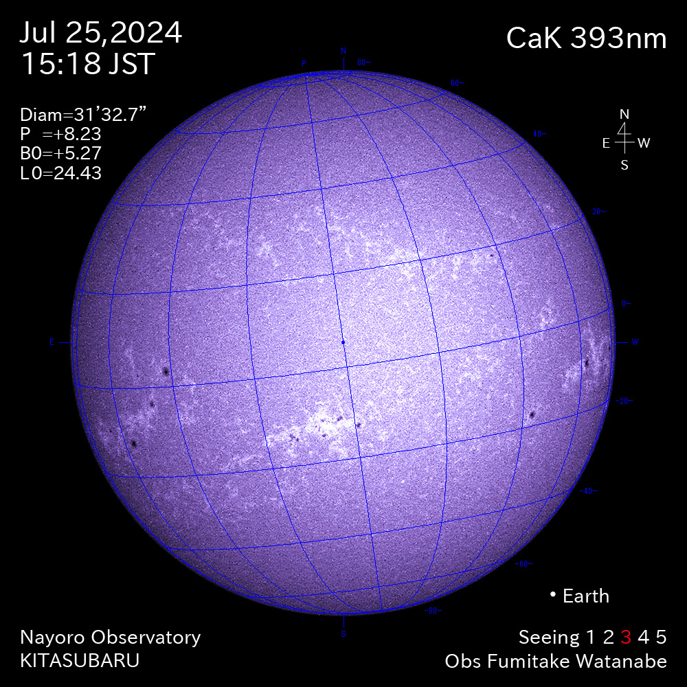2024年7月25日 CaK波長の太陽