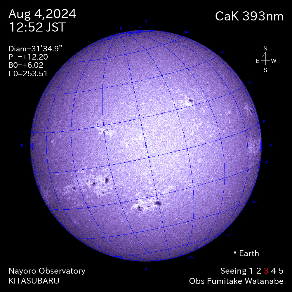 2024年8月4日 CaK波長の太陽