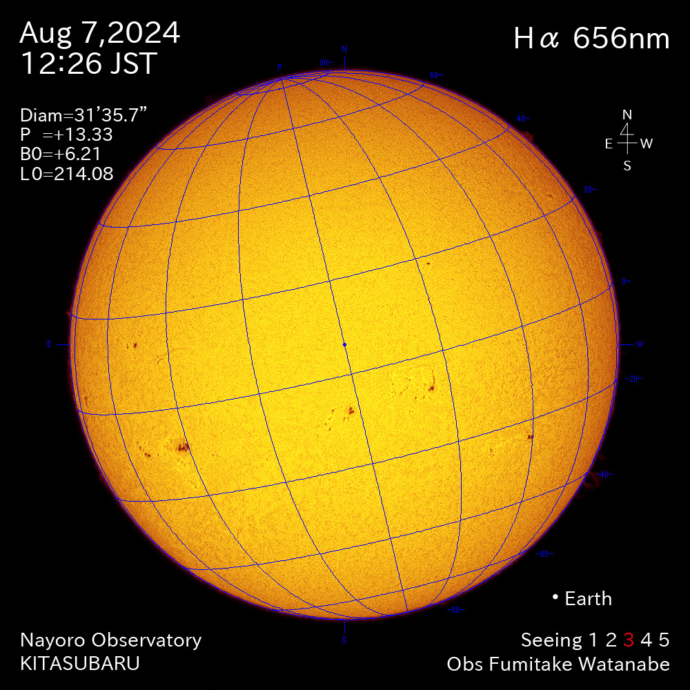 2024年8月7日 Ha波長の太陽
