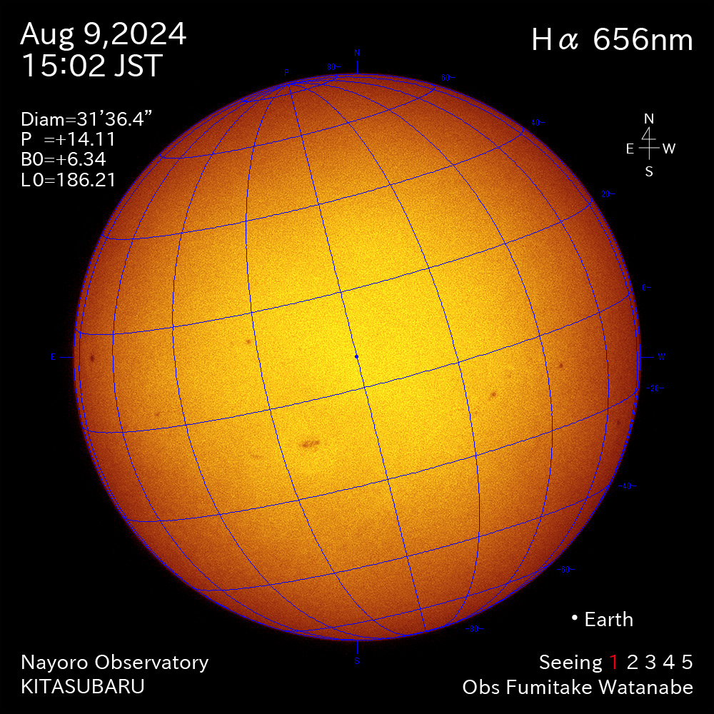 2024年8月9日 Ha波長の太陽