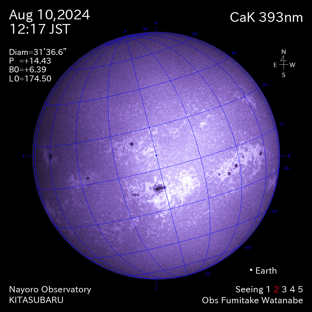 2024年8月10日 CaK波長の太陽