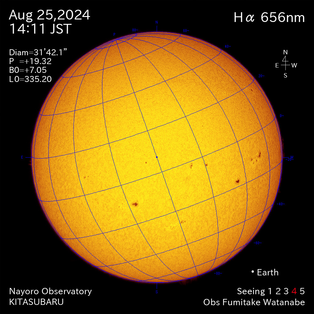 2024年8月25日 Ha波長の太陽