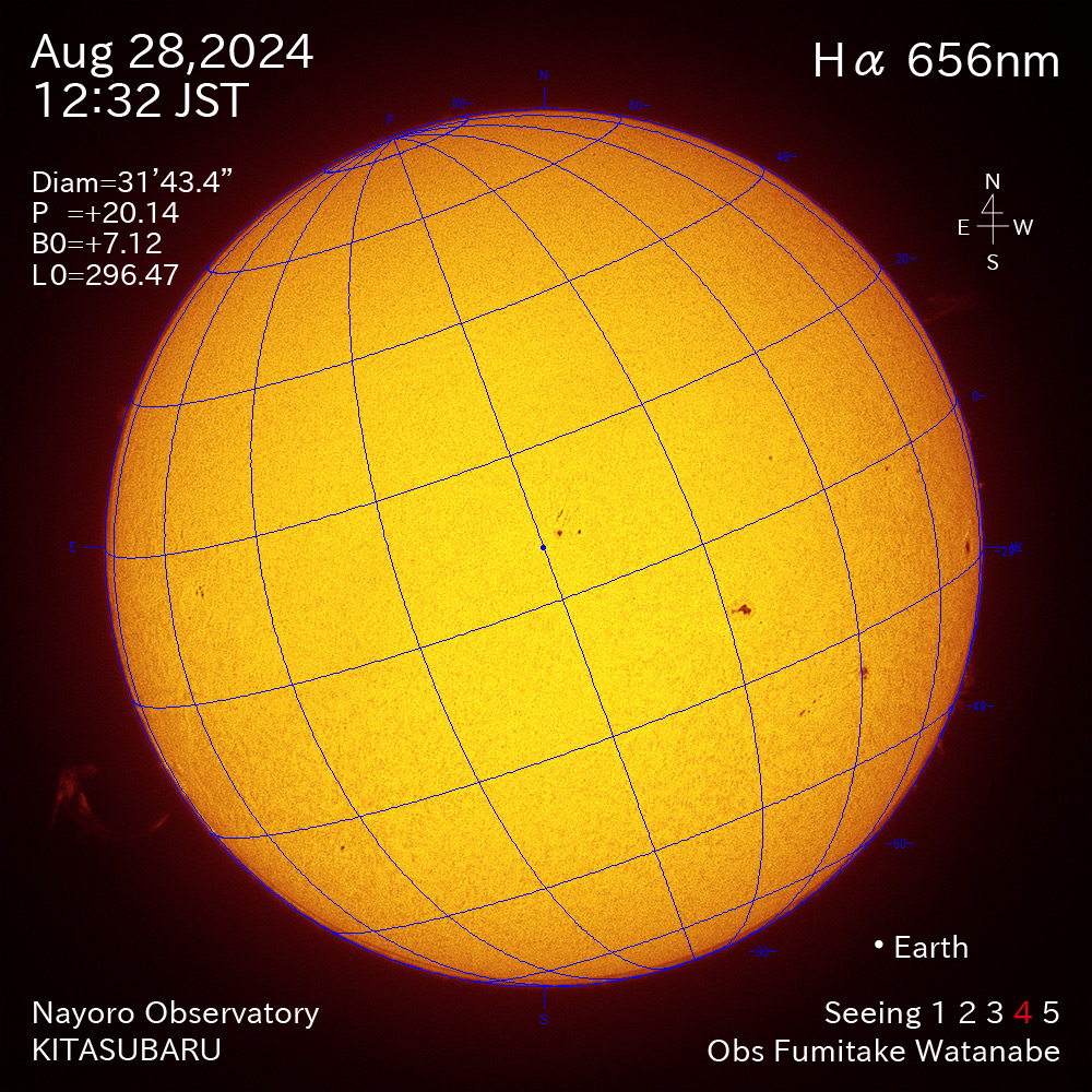2024年8月28日 Ha波長の太陽