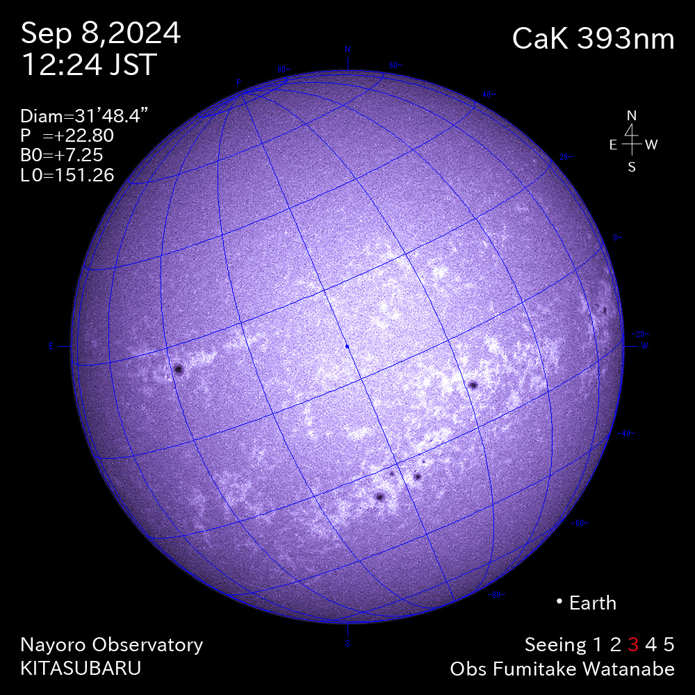 2024年9月8日 CaK波長の太陽
