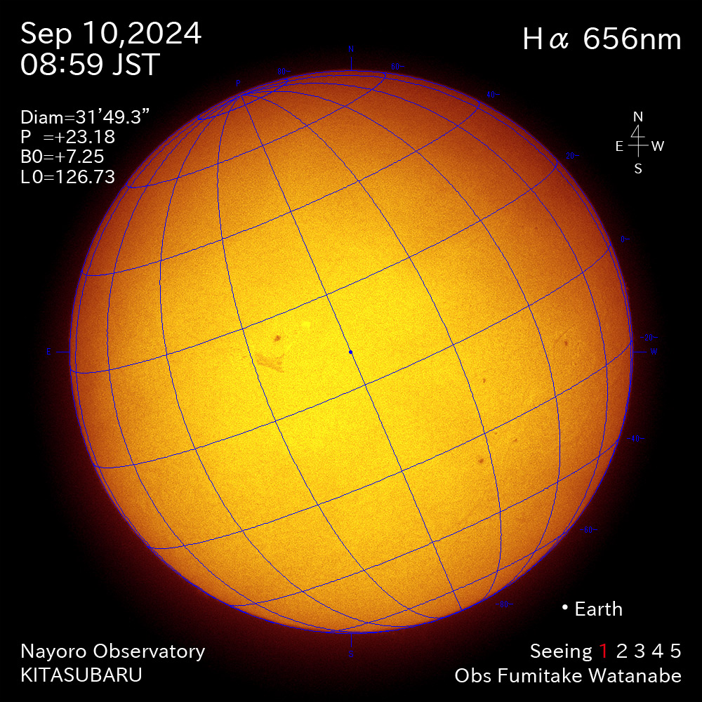 2024年9月10日 Ha波長の太陽
