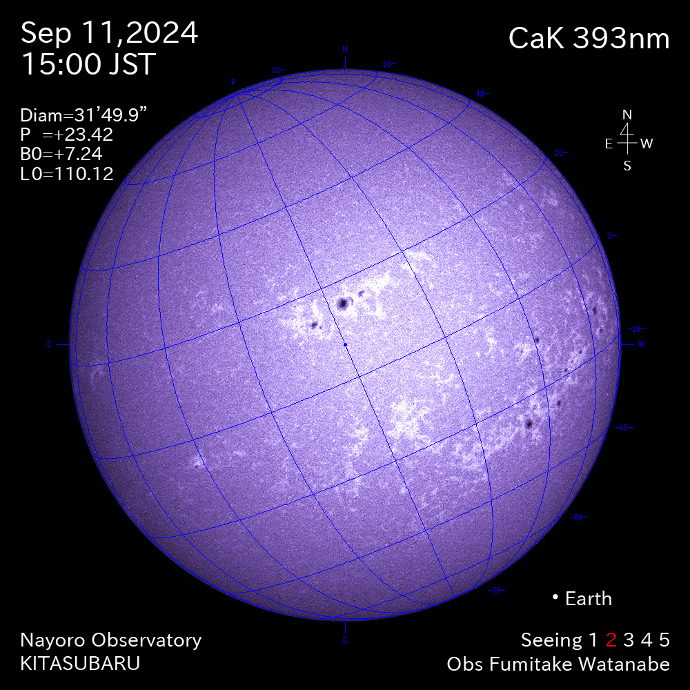 2024年9月11日 CaK波長の太陽