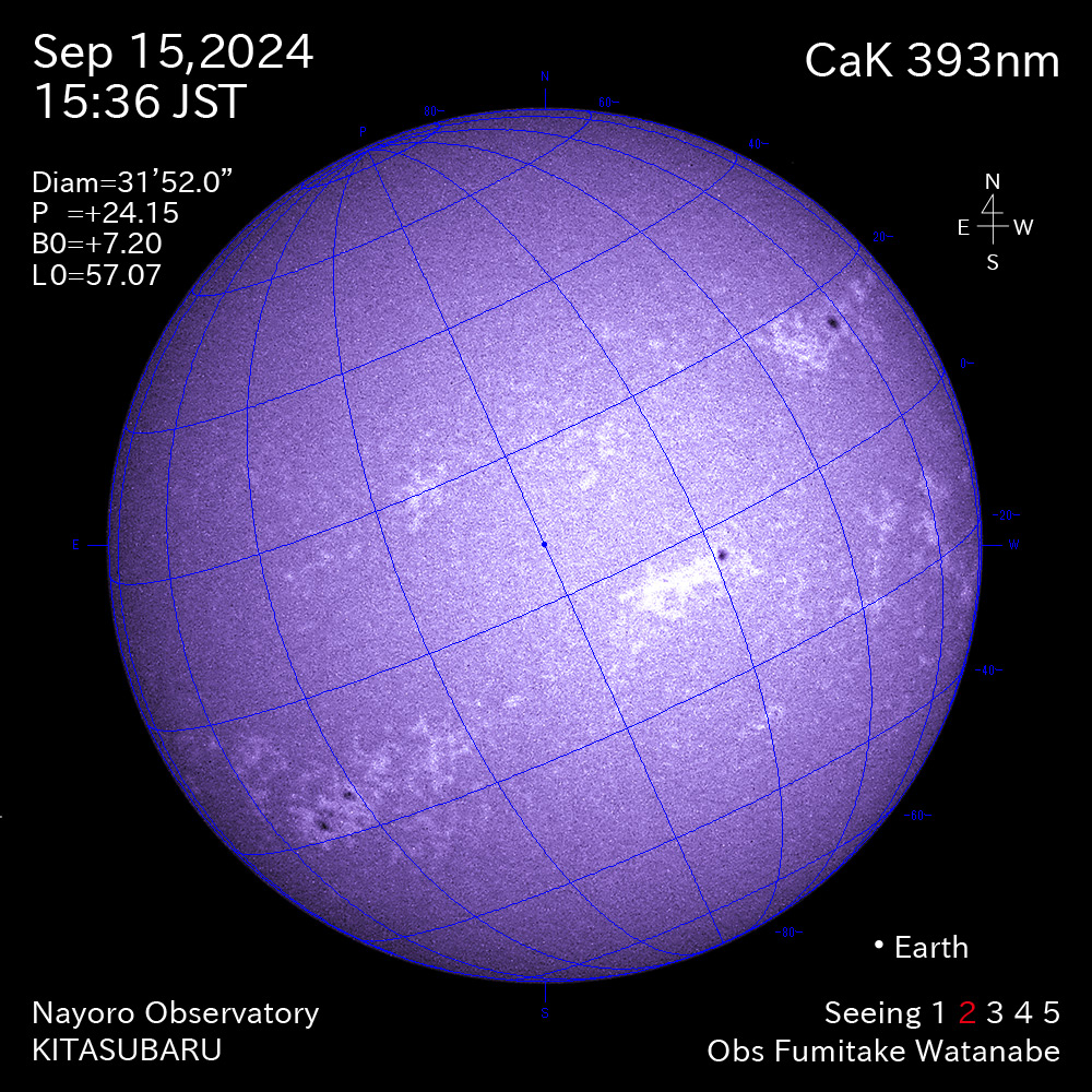 2024年9月15日 CaK波長の太陽