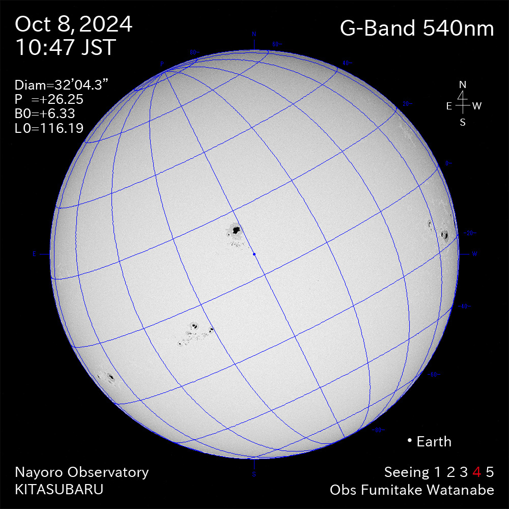 2024年10月8日 540nm波長の太陽