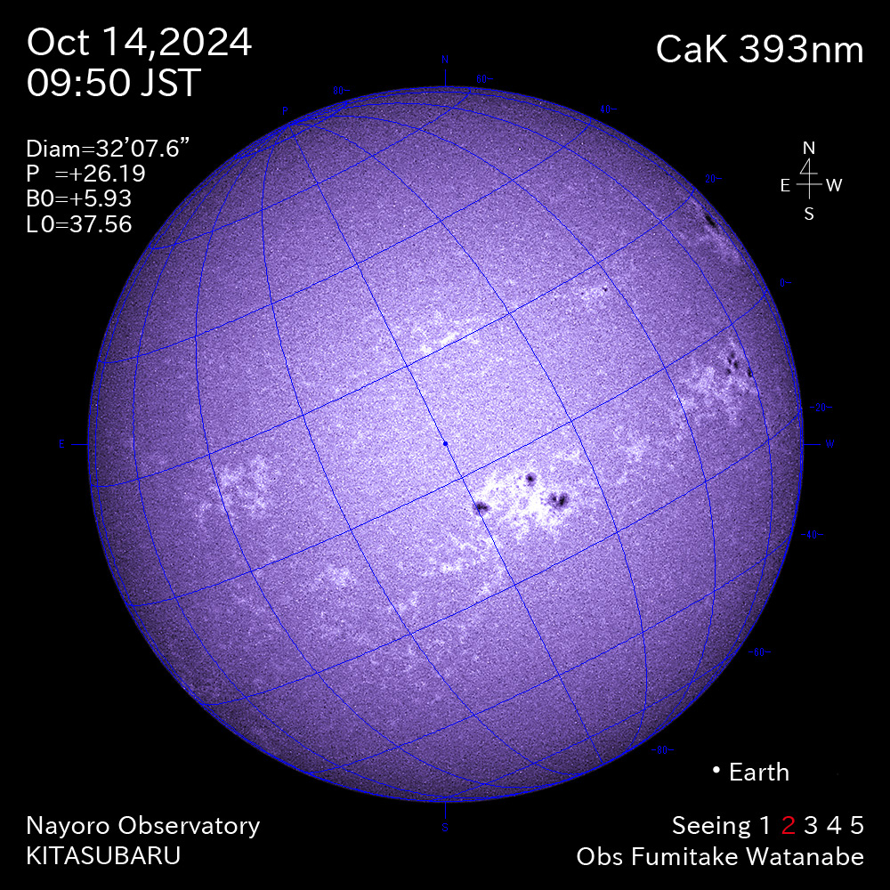 2024年10月14日 CaK波長の太陽
