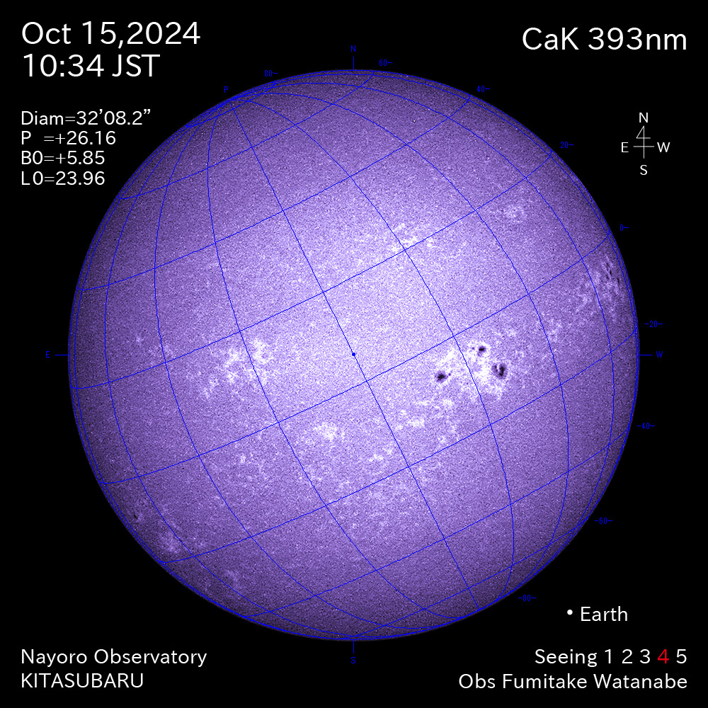 2024年10月15日 CaK波長の太陽