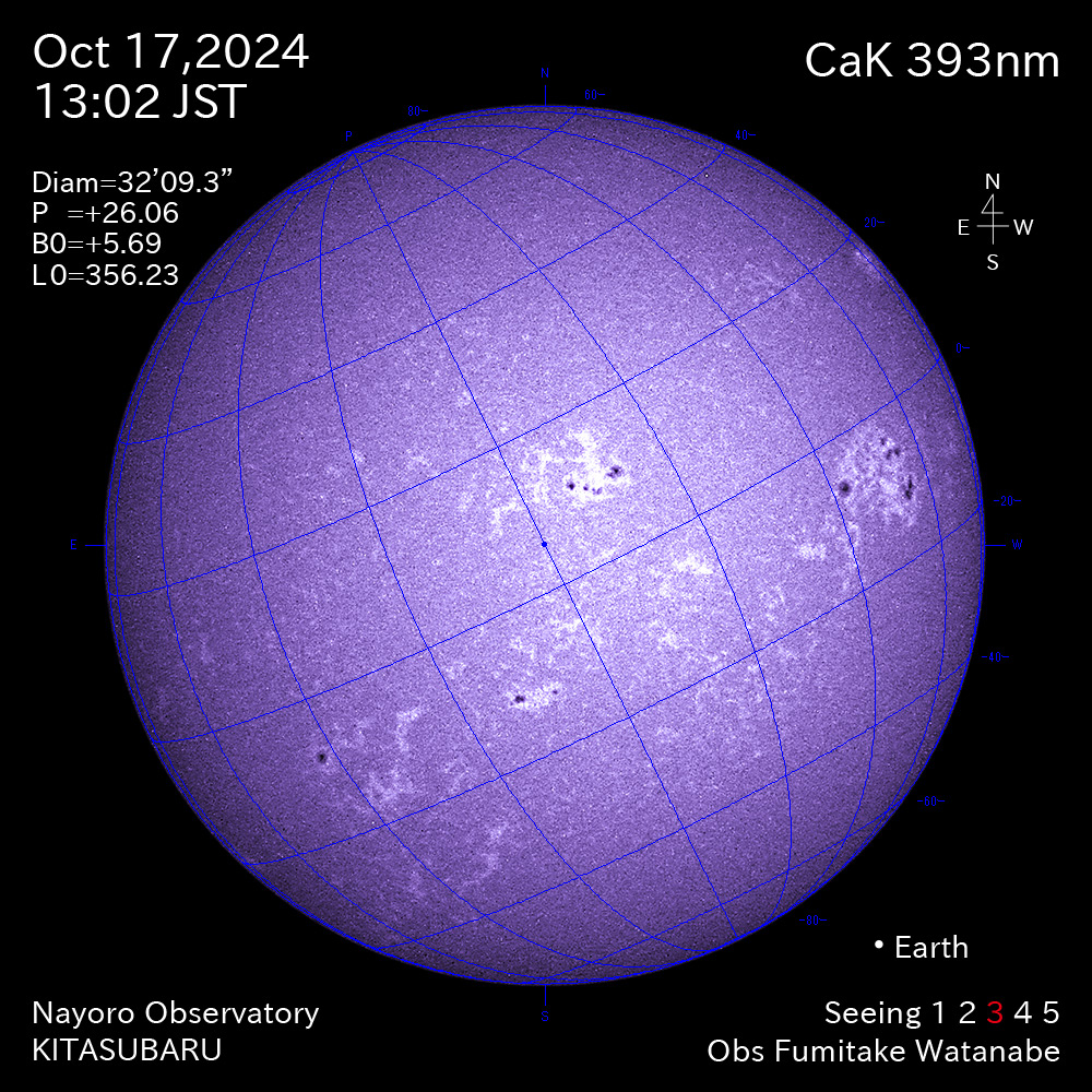 2024年10月17日 CaK波長の太陽