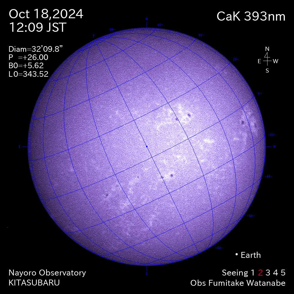 2024年10月18日 CaK波長の太陽