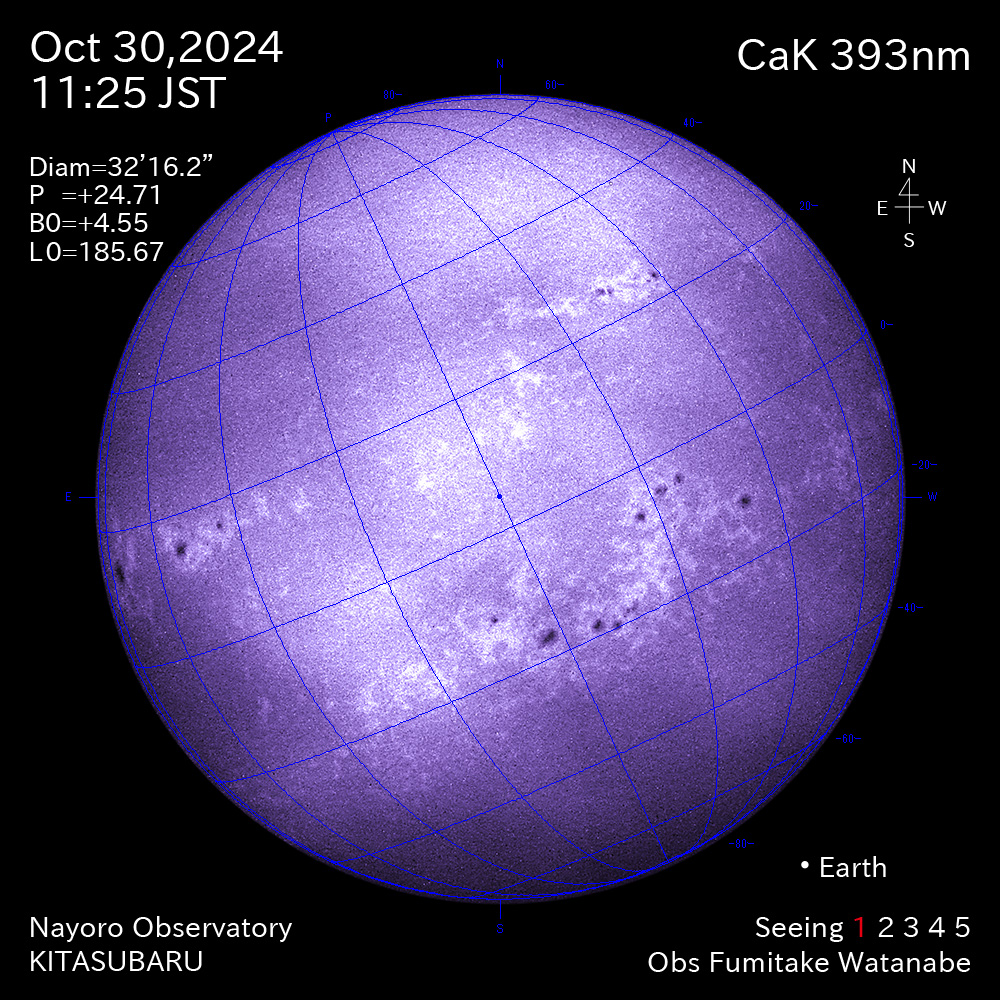 2024年10月30日 CaK波長の太陽