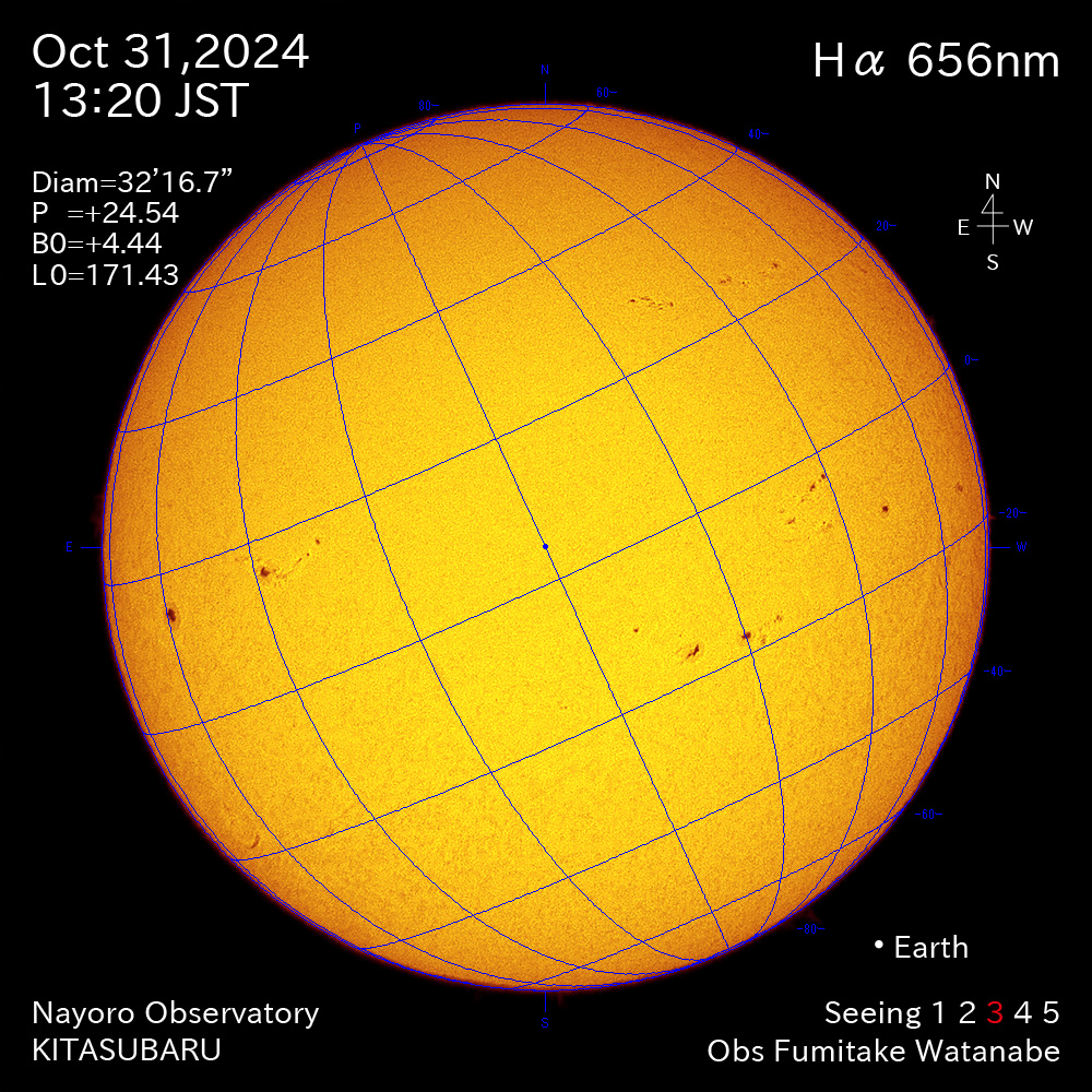 2024年10月31日 Ha波長の太陽