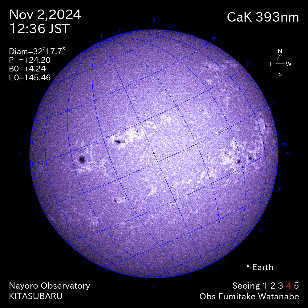 2024年11月2日 CaK波長の太陽