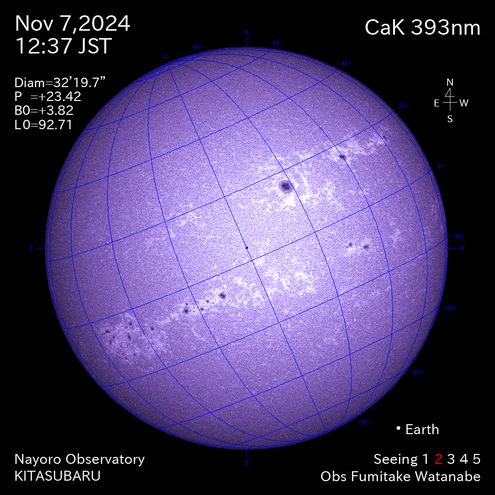 2024年11月6日 CaK波長の太陽