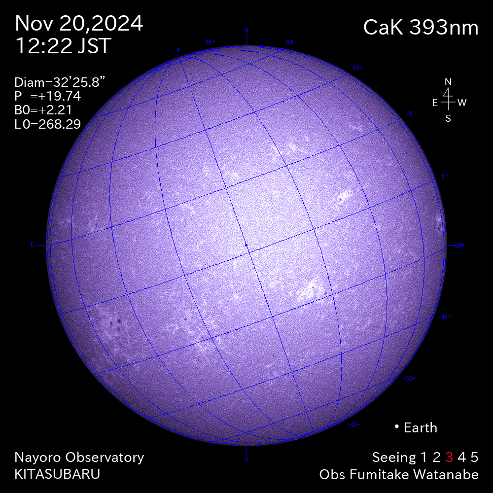 2024年11月20日 CaK波長の太陽
