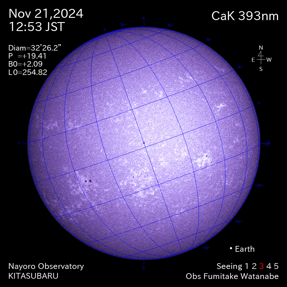 2024年11月21日 CaK波長の太陽