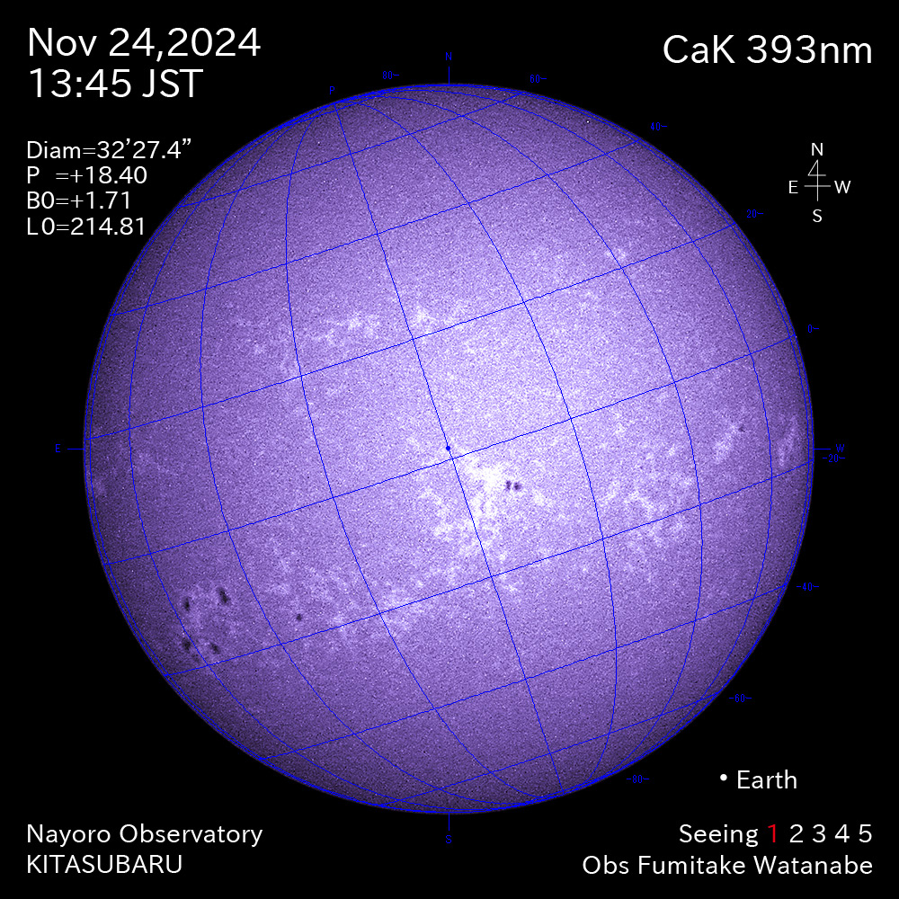 2024年11月24日 CaK波長の太陽