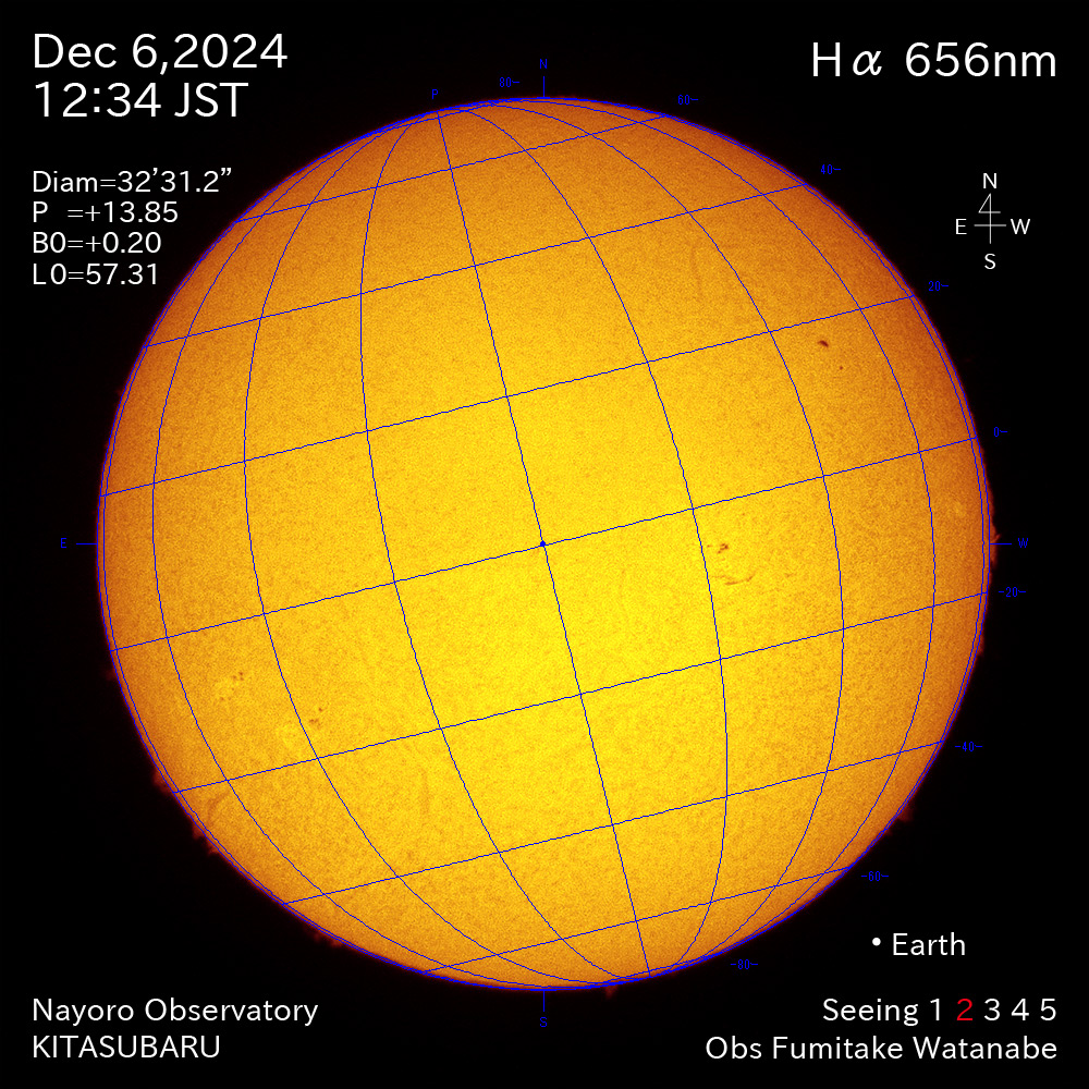 2024年12月6日 Ha波長の太陽