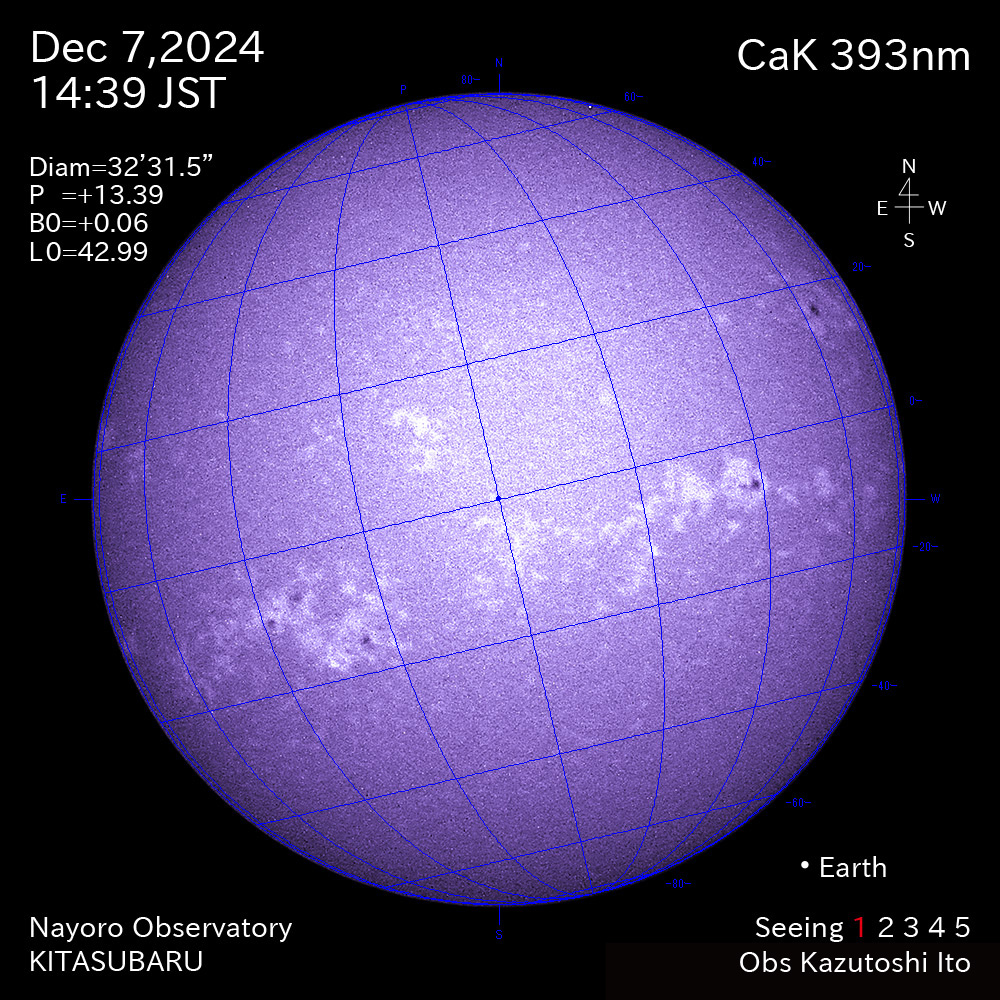 2024年12月7日 CaK波長の太陽