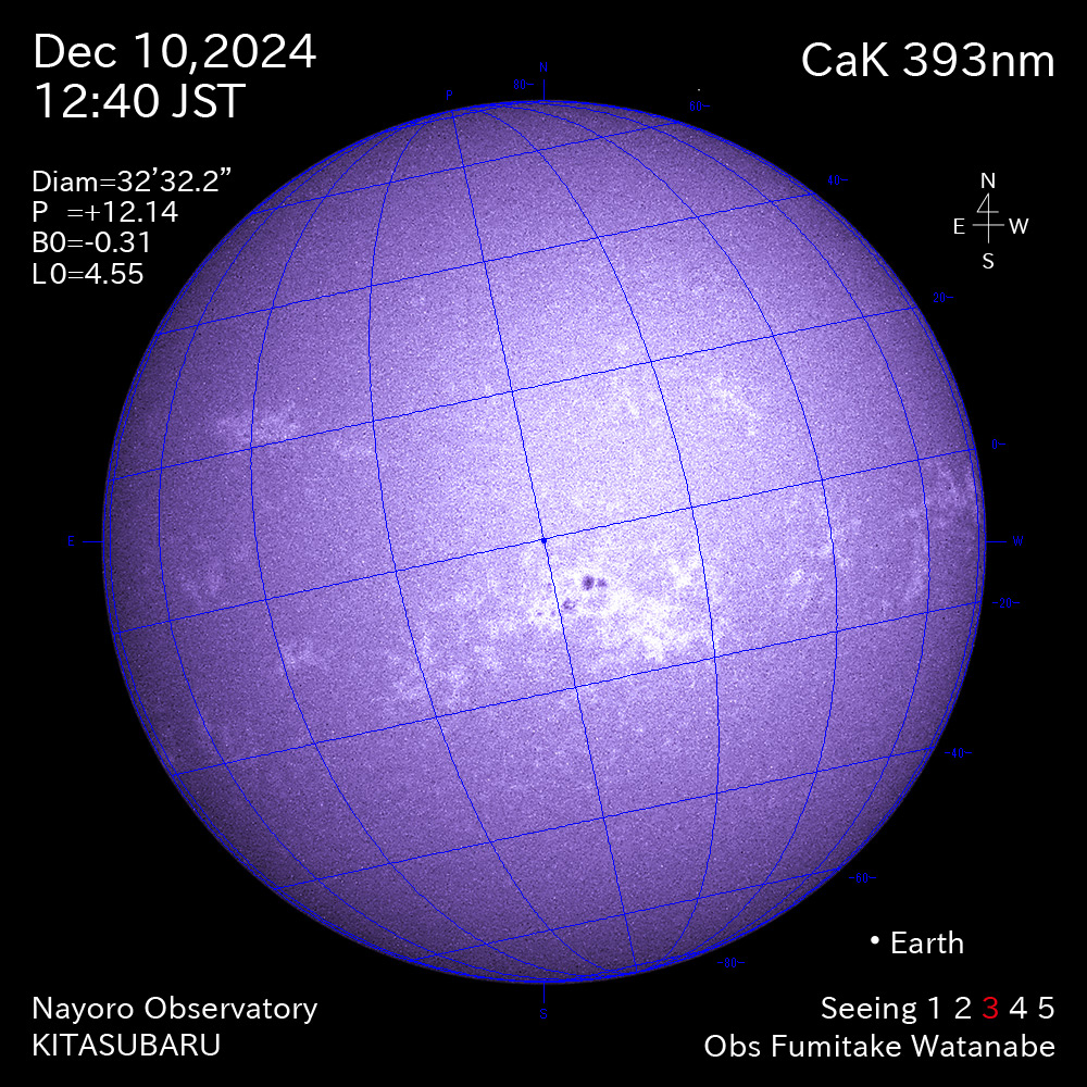 2024年12月10日 CaK波長の太陽