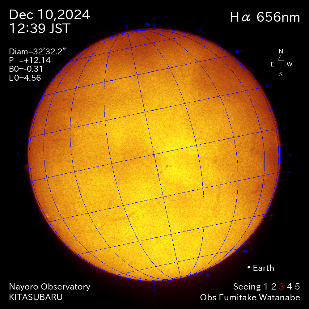 2024年12月10日 Ha波長の太陽