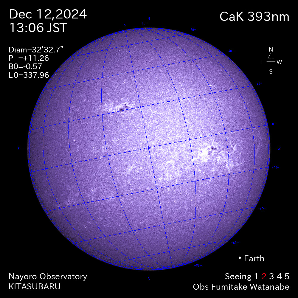 2024年12月12日 CaK波長の太陽