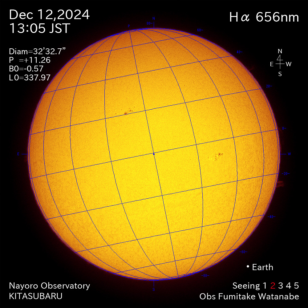 2024年12月12日 Ha波長の太陽