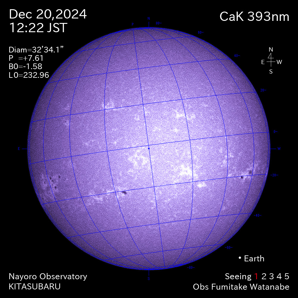 2024年12月20日 CaK波長の太陽