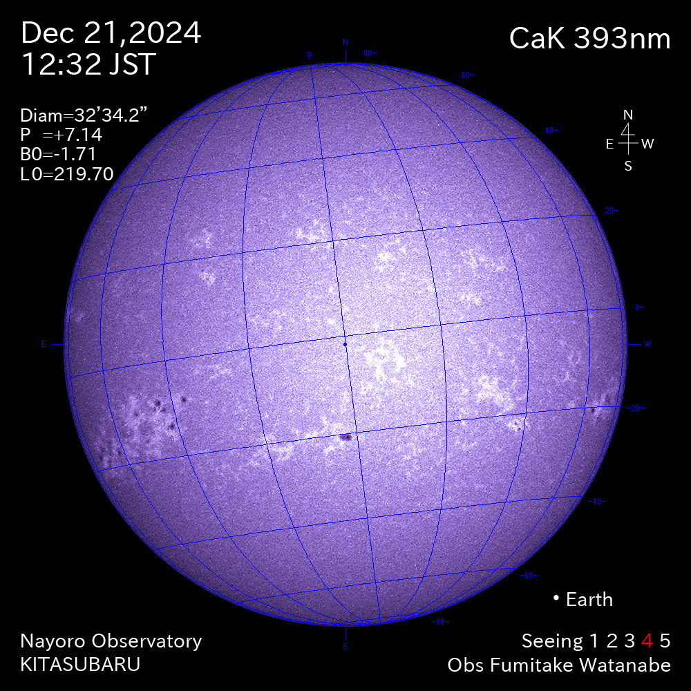 2024年12月21日 CaK波長の太陽