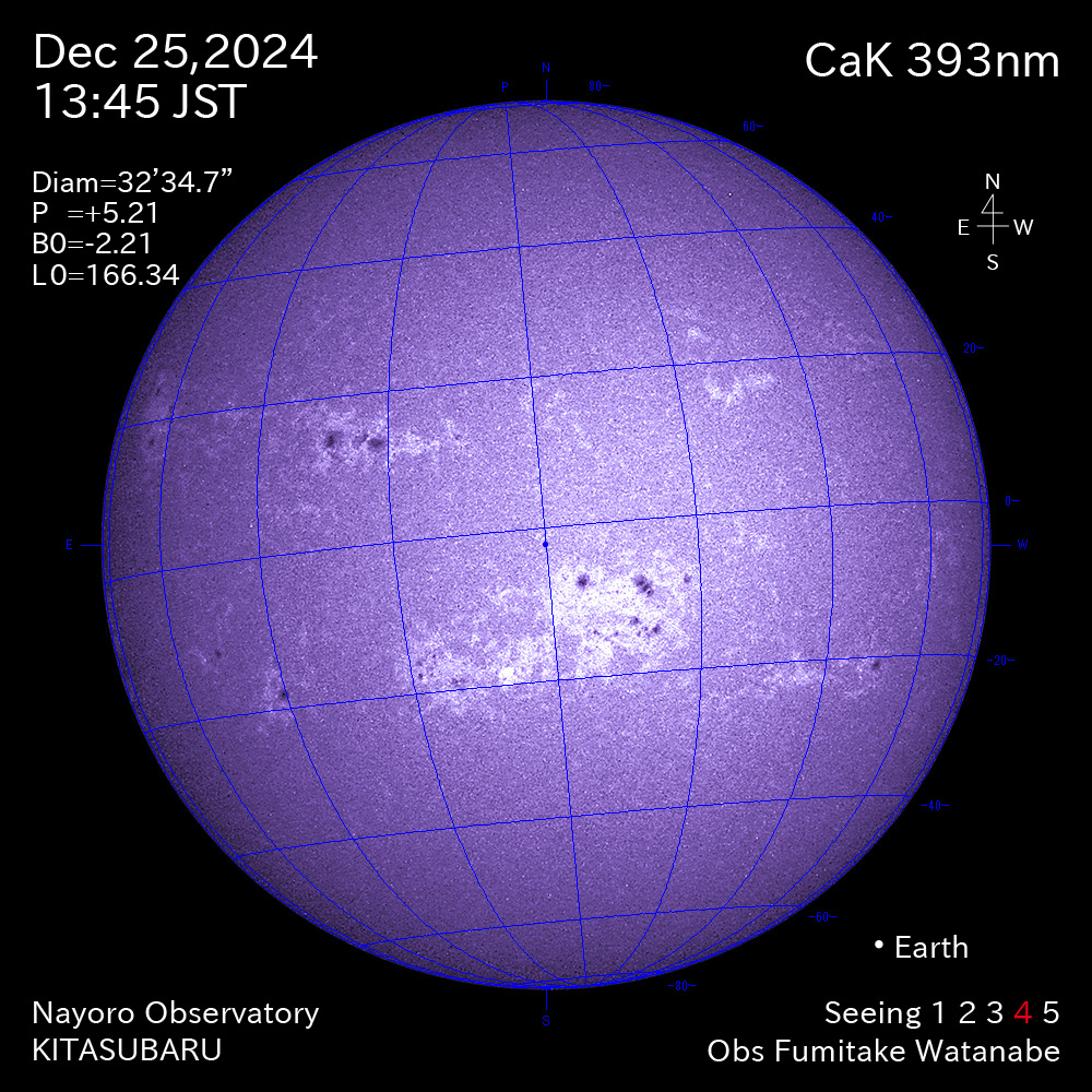 2024年12月25日 CaK波長の太陽